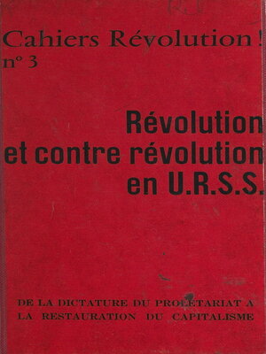 cover image of Révolution et contre révolution en U.R.S.S.